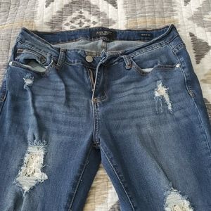 judy blues skinny jeans w/lace patch
